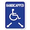 Signmission Handicapped Parking W/ Double Arrows Heavy-Gauge Alum Rust Proof Parking, 18" x 24", A-1824-23915 A-1824-23915 - alternate 1